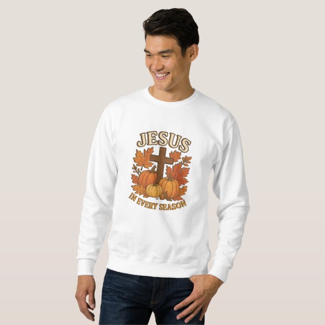 Jesus - Herbst - Christlich Sweatshirt (Vorne ganz)