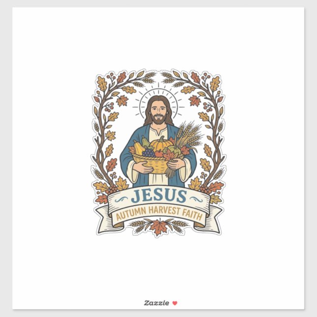 Jesus Herbsternte Glaube Jesus Herbsternte Ch Aufkleber (Blatt)