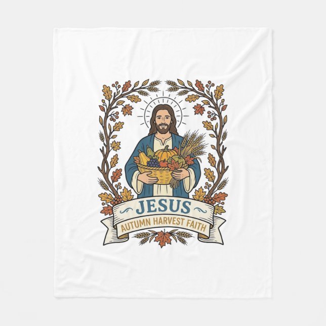 Jesus Herbsternte Glaube Jesus Herbsternte Ch Fleecedecke (Vorderseite)