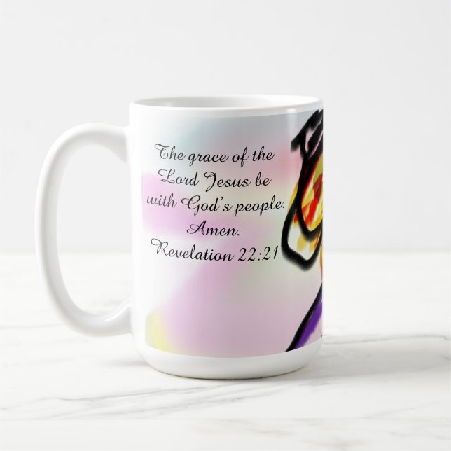 jesus here  kaffeetasse (Links)