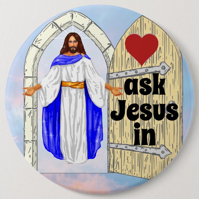 Jesus hereinbitten button (Vorderseite)