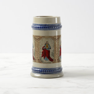 Jesus-Herz Stein Bierglas