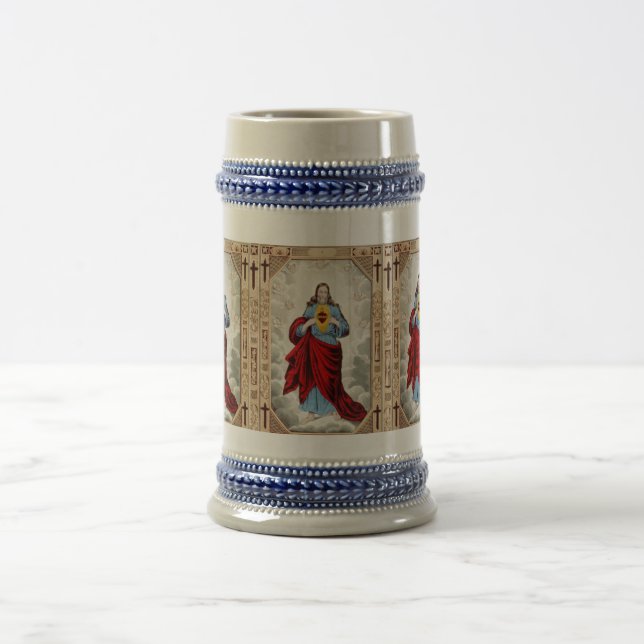 Jesus-Herz Stein Bierglas (Mittel)