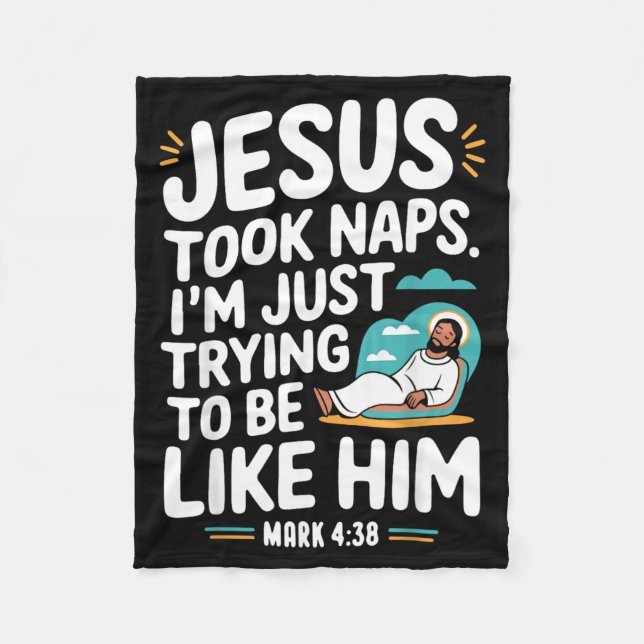 Jesus hielt Nickerchen. Ich versuche, wie er Chris Fleecedecke (Vorderseite)