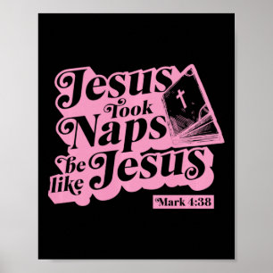 Jesus hielt Nickerchen wie Jesus Markus 4 38 Bibel Poster