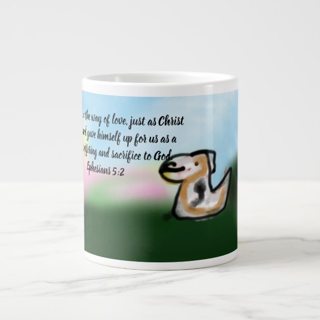 Jesus hier geht Jumbo-Tasse (Vorderseite)