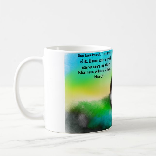 Jesus hier kaffeetasse (Links)