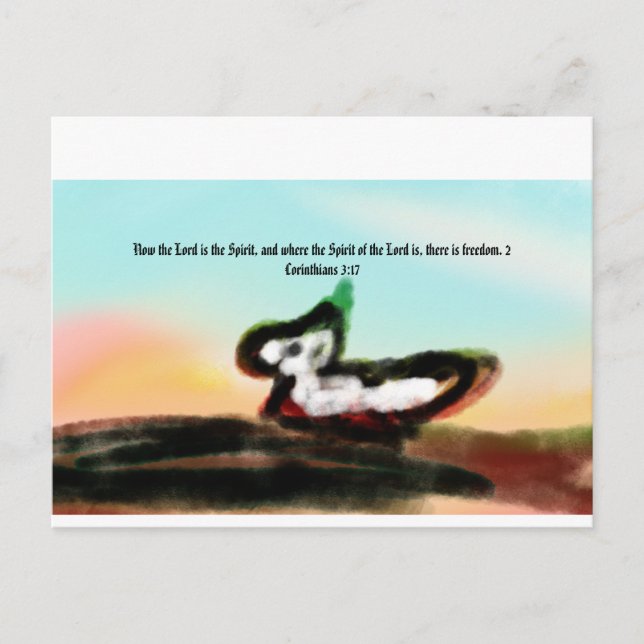 Jesus hier  postkarte (Vorderseite)