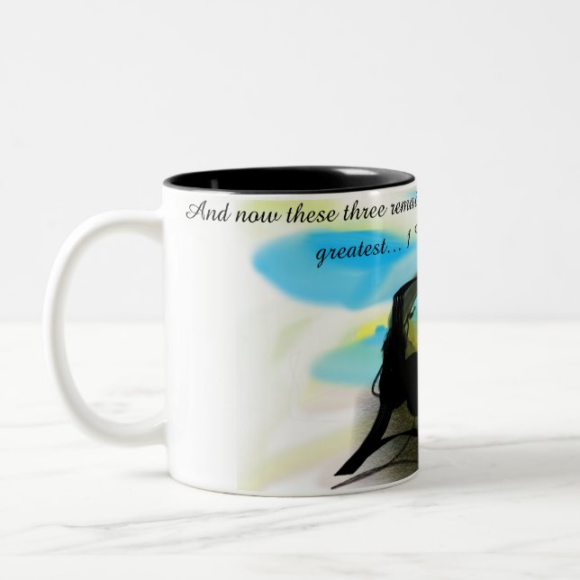 Jesus hier zweifarbige tasse (Links)