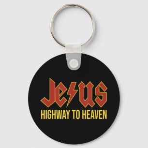 Jesus Highway to Heaven Christliches Geschenk T-Sh Schlüsselanhänger