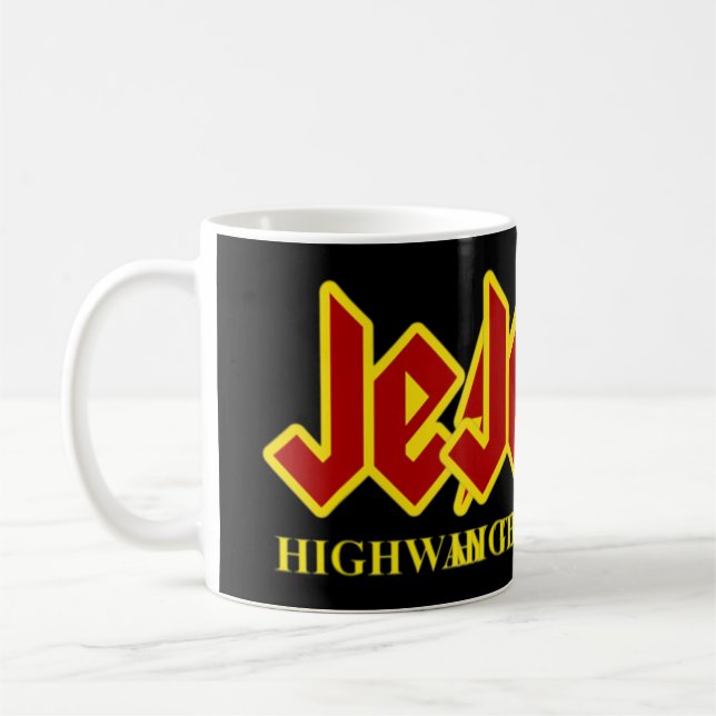 Jesus Highway to Heaven Funny Christliches T-Shirt Kaffeetasse (Links)