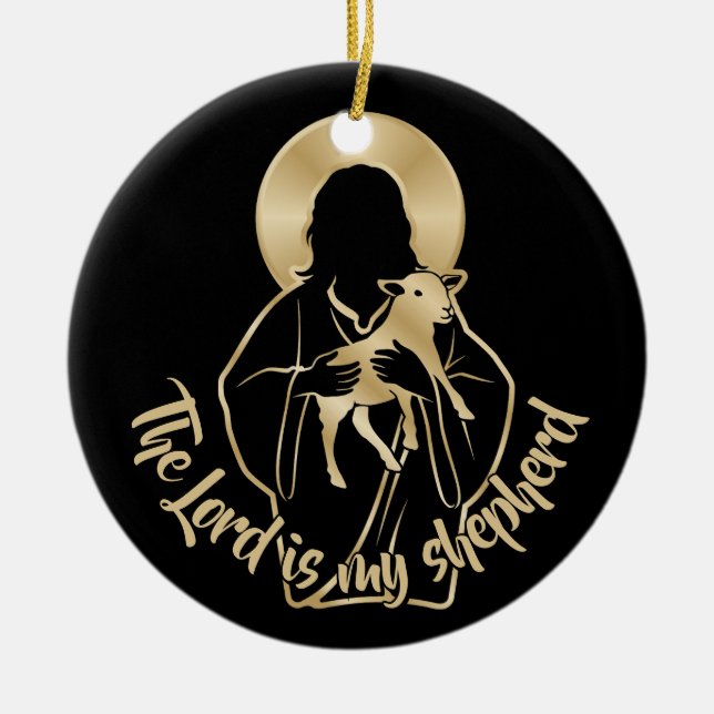 Jesus Hirte Keramik Ornament (Vorne)