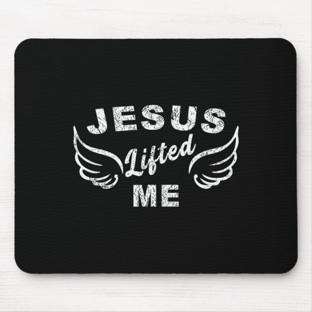 Jesus hob mich - Christlicher Glaube Basierend Edg Mousepad (Vorne)