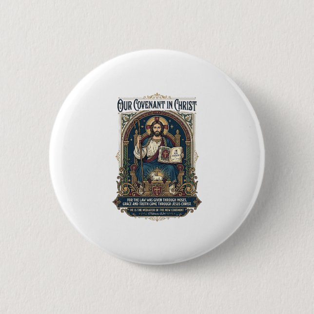Jesus Hochzeitsfotograf Shirt Christlich Button (Vorderseite)