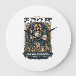 Jesus Hochzeitsfotograf Shirt Christlich Große Wanduhr