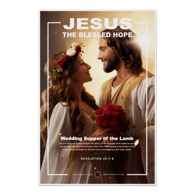 Jesus - Hochzeitsspinner des Lamms Poster (Vorderseite)
