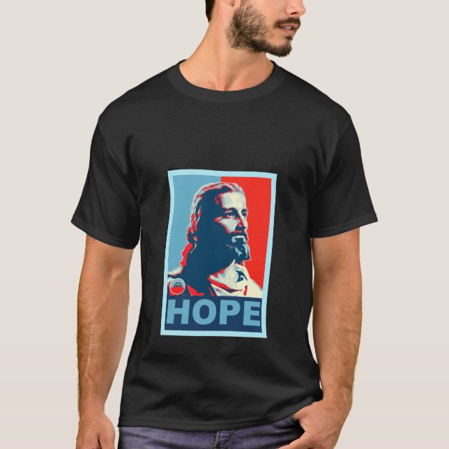 Jesus-Hoffnungs-Mann-Shirt T-Shirt (Vorderseite)