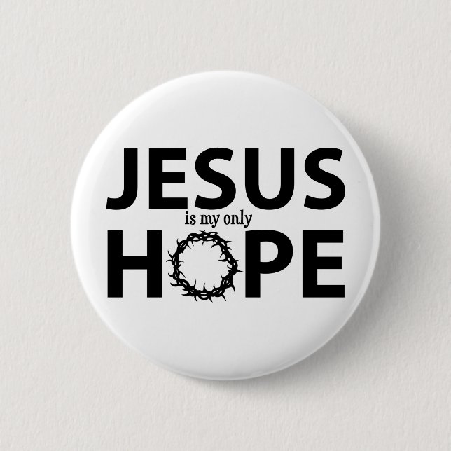 Jesus-Hoffnungsschwarzes Button (Vorderseite)