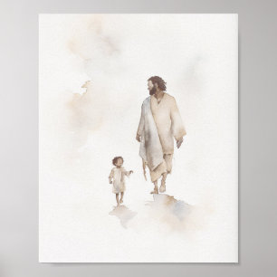 Jesus Holchild - Christliche Wall Art, Watercol Poster