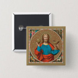 Jesus Holding Up the Eucharist (SNV 050) Button