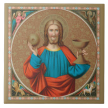 Jesus Holding Up the Eucharist (SNV 050)