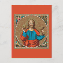 Jesus Holding Up the Eucharist (SNV 050) Postkarte