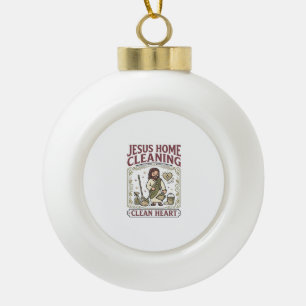 Jesus Home Reinigung Reines Herz Jesus Home Reinig Keramik Kugel-Ornament