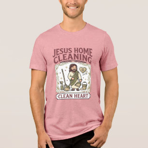 Jesus Home Reinigung Sauberes Herz Jesus Home Rein Tri-Blend Shirt