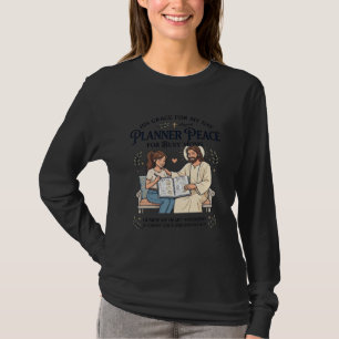 Jesus Homeschool Mom Planer-Shirt Glaube-basiertes T-Shirt