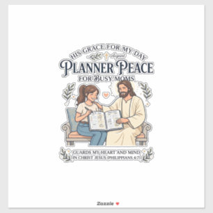 Jesus Homeschool-Mutter-Planer-Shirt Glaube-basier Aufkleber