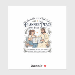 Jesus Homeschool-Mutter Planer-Shirt Glaube basier Aufkleber