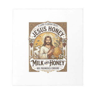 Jesus Honig Milch Und Honig Jesus Honig Milch Honi Notizblock