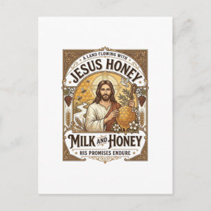 Jesus Honig Milch Und Honig Jesus Honig Milch Honi Postkarte