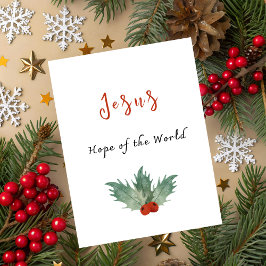 Jesus Hope of the World Christmas Card Feiertagskarte