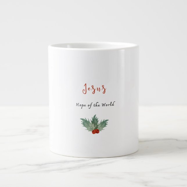 Jesus Hope of the World Christmas Mug Jumbo-Tasse (Vorderseite)