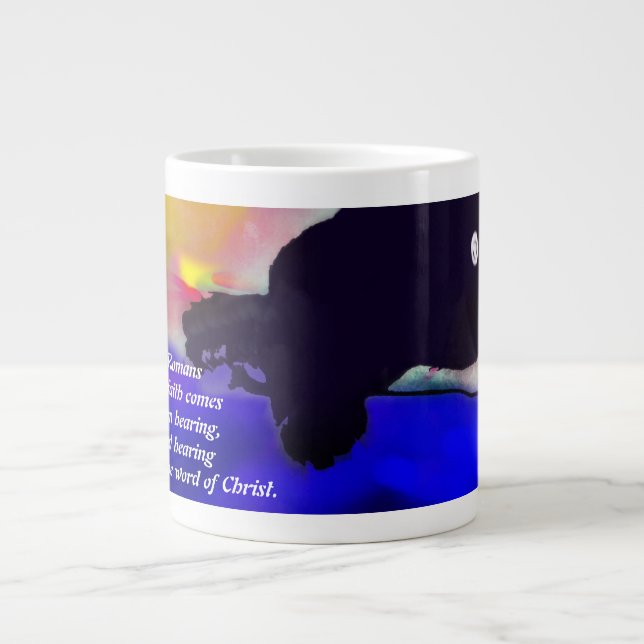 Jesus hören Jumbo-Tasse (Vorderseite)