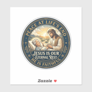 Jesus Hospiz Sterbebegleitung T-Shirt Christlich  Aufkleber