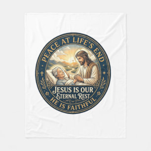 Jesus Hospiz Sterbebegleitung T-Shirt Christlich Fleecedecke