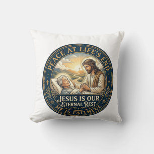 Jesus Hospiz Sterbebegleitung T-Shirt Christlich  Kissen