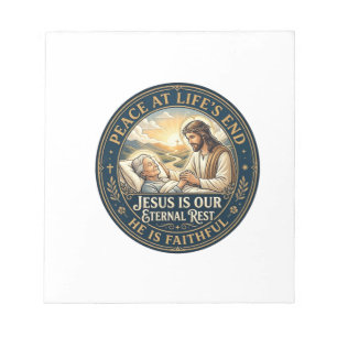 Jesus Hospiz Sterbebegleitung T-Shirt Christlich Notizblock