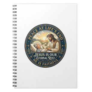 Jesus Hospiz Sterbebegleitung T-Shirt Christlich Notizblock
