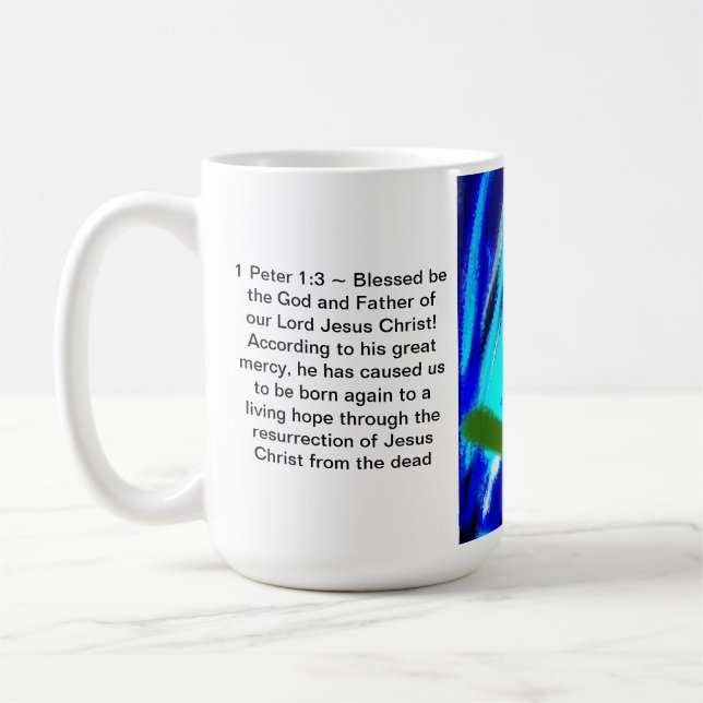 Jesus hüpft auf uns kaffeetasse (Links)