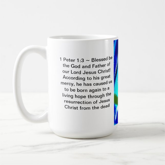 Jesus hüpft auf uns kaffeetasse (Links)
