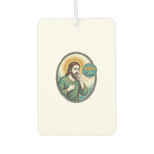 Jesus hustet mittlere Sprachnotiz Audio-Nachricht  Autolufterfrischer
