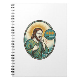 Jesus hustet mittlere Sprachnotiz Audio-Nachricht  Notizblock