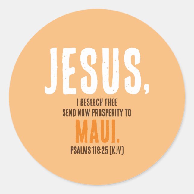 "JESUS, I Beseech Thes" - Erntedank Day Colors Runder Aufkleber (Vorderseite)