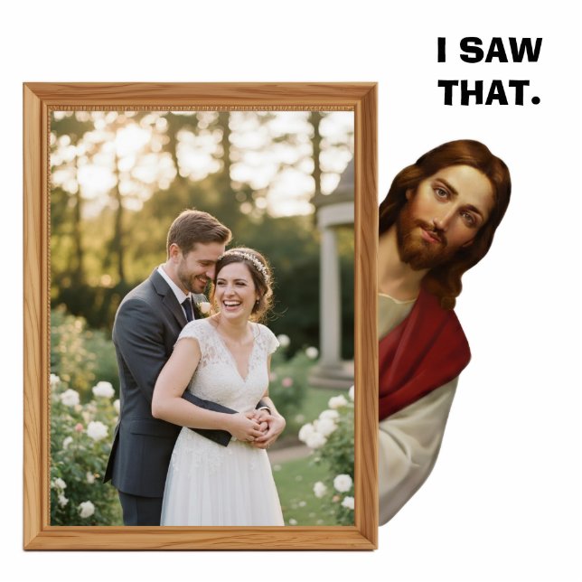 Jesus I Saw That Customized Personal Photo Frame Freistehende Fotoskulptur (Vorne)