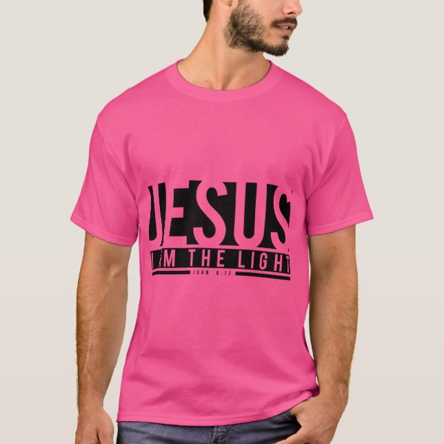 Jesus, ich bin das Licht John 812 T-Shirt (Vorderseite)
