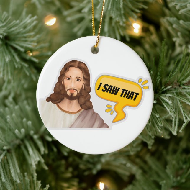 Jesus, ich sah das keramik ornament (Baum)