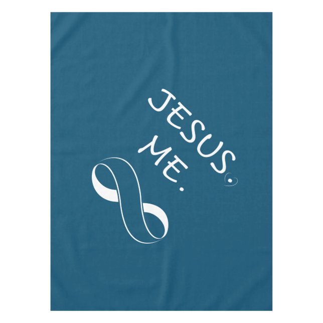 Jesus ich Unendlichkeits-Tischdecke-christliche Tischdecke (Vorderseite)